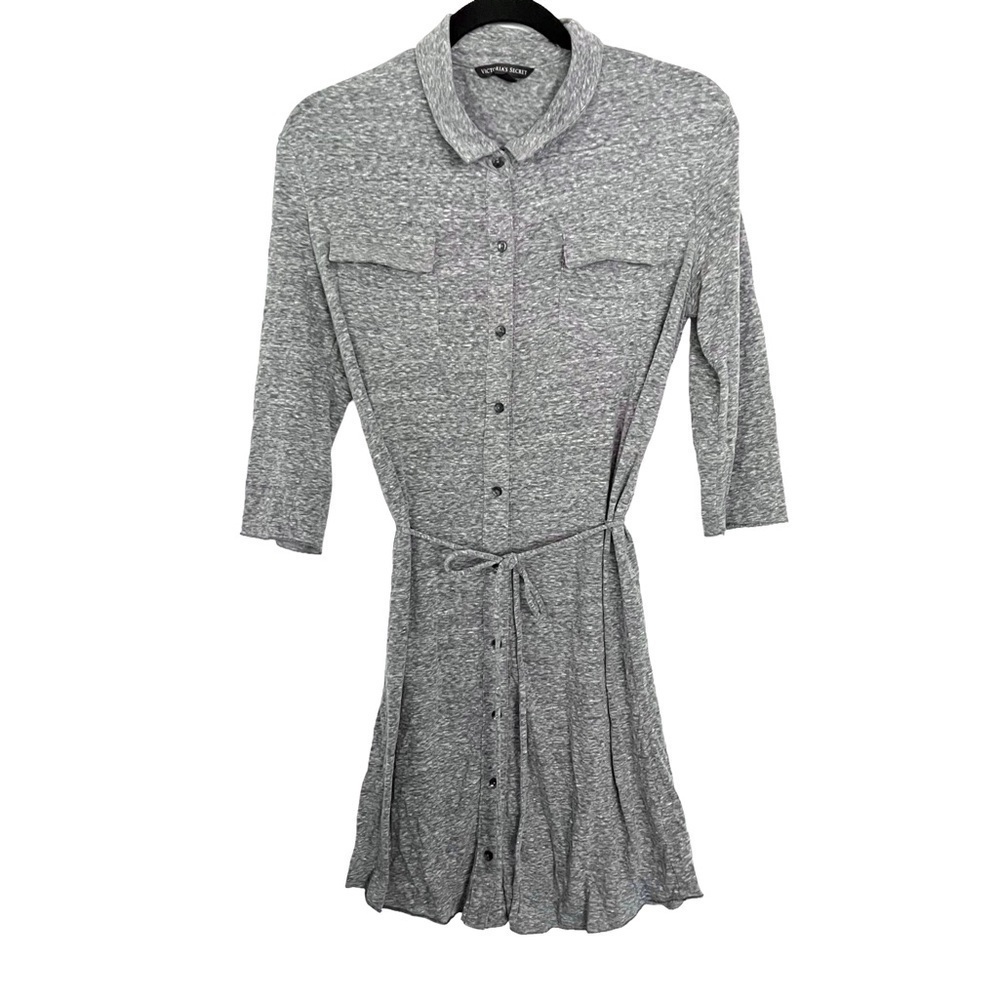 Victoria's Secret Gray Button Down Mini Dress Medium